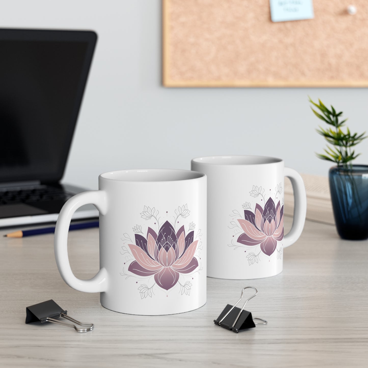 Serenidad en Cada Sorbo, Mug 11oz, Flor de Loto