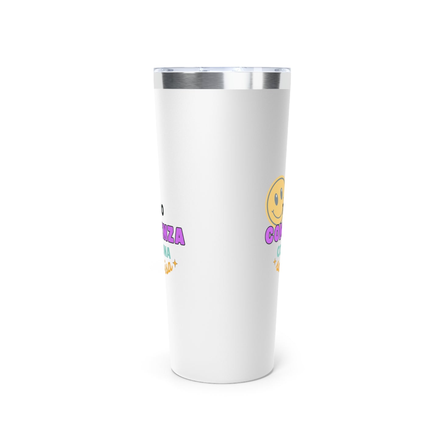 Todo Comienza con una Sonrisa, Copper Vacuum Insulated Tumbler, 22oz