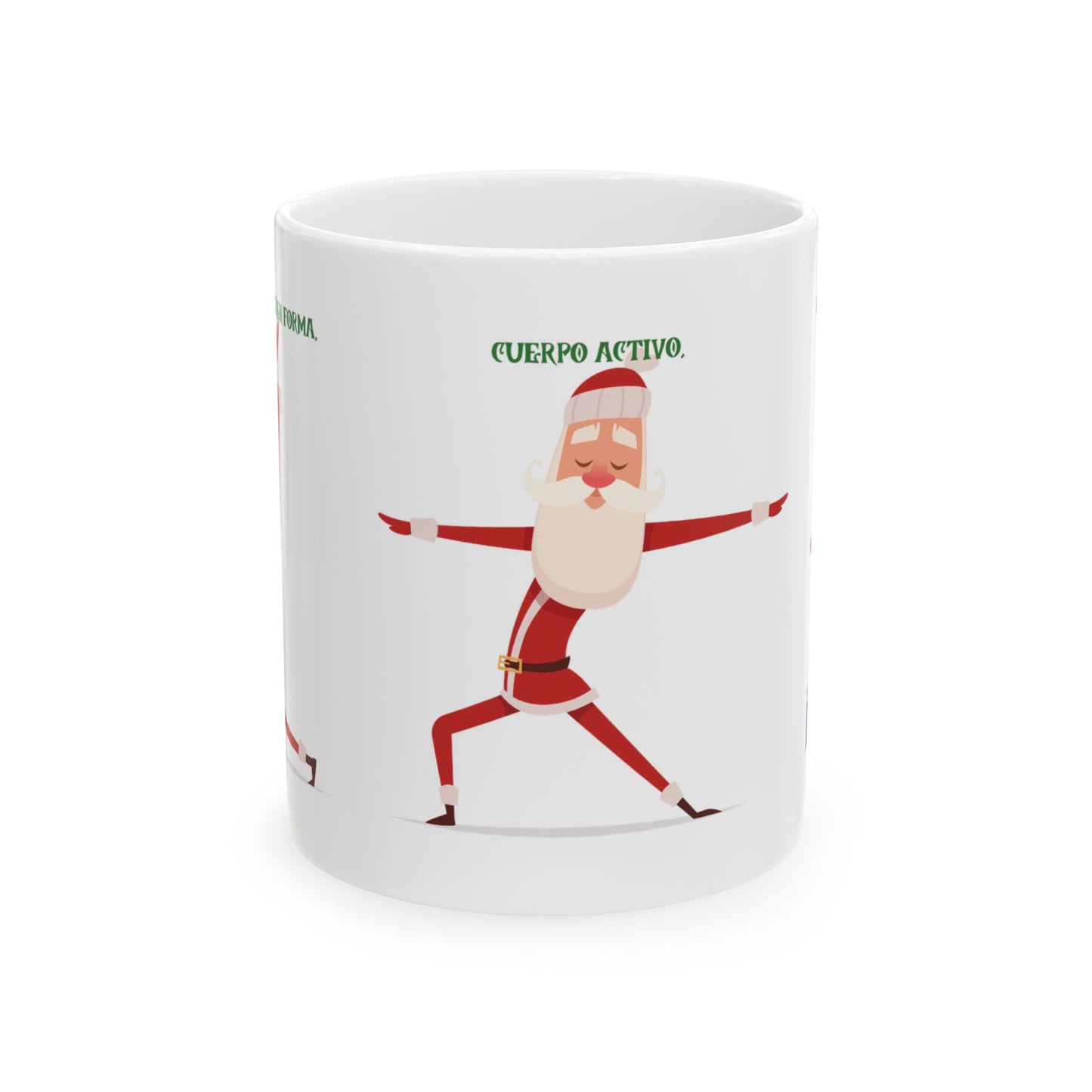 Active Santa Claus, Ceramic Mug, (11oz)