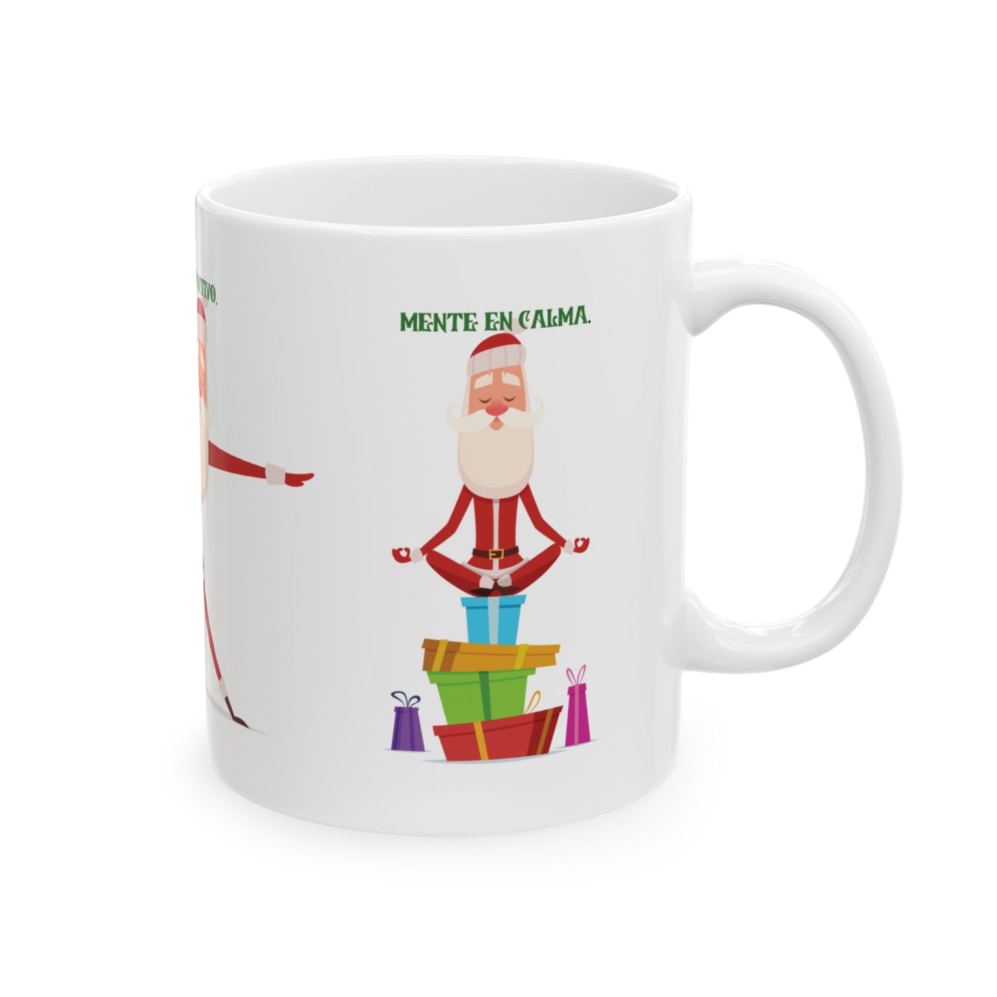 Active Santa Claus, Ceramic Mug, (11oz)