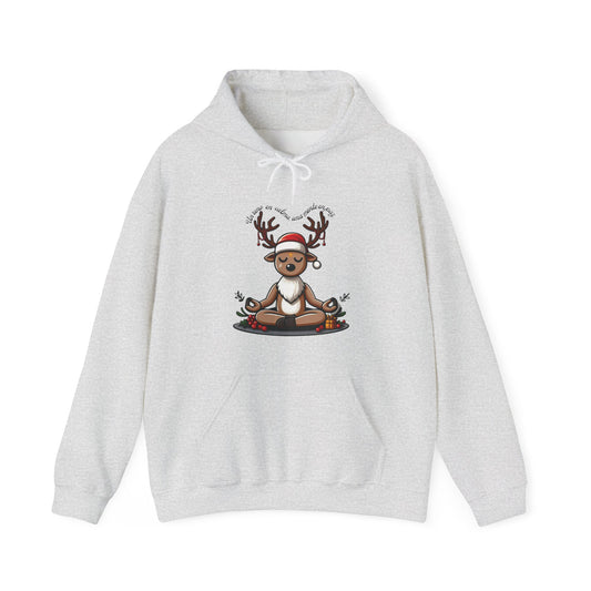 Meditating Reindeer Hoodie.