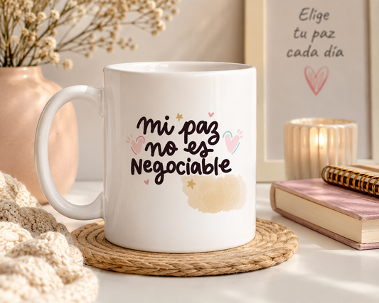 Mi Paz no es Negociable | Taza de Cerámica Inspiradora