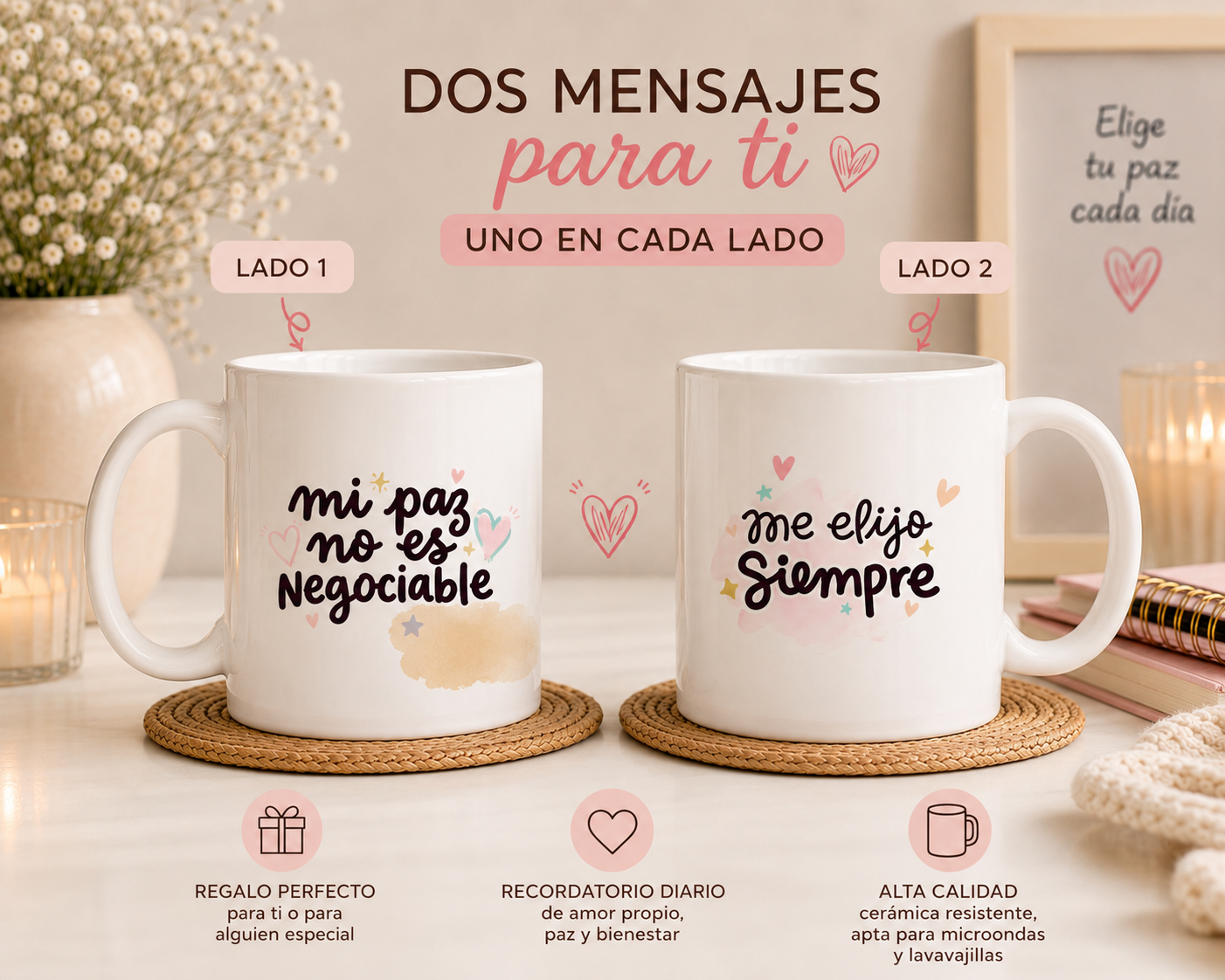 Mi Paz no es Negociable | Taza de Cerámica Inspiradora